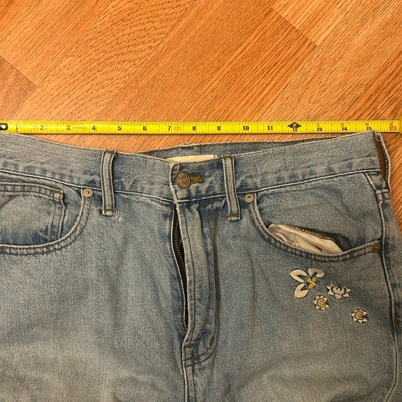 Madewell The Perfect Vintage Jeans Embroidered Light Wash Hi Rise Size 28 - Picture 12 of 16